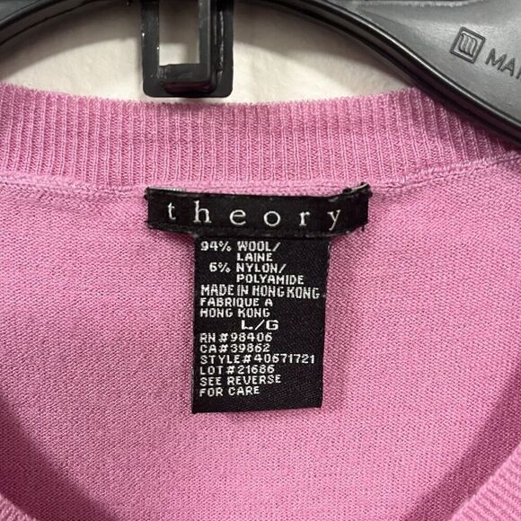 Theory Pink Wool Sweater Tank Top Women’s Size Large - Picture 2 of 5